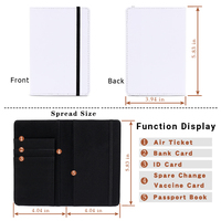 Couverture de passeport de voyage vierge Sublimation ID porte-carte de visite accessoires de voyage essentiels