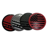 Autocollant de voiture en alliage d'aluminium 4x4, emblème, badge, drapeau américain, pour 4WD, SUV, camion, véhicules tout-terrain, accessoires extérieurs