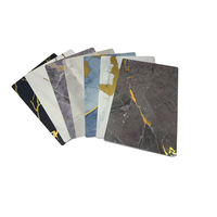 Panneau mural en PVC marbré 3D brillant, résistant aux rayures, anti-UV, imperméable, pour la décoration intérieure des chambres de villa, garantie 5 ans, OEM
