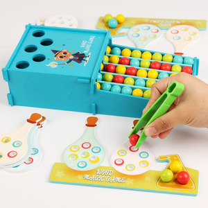 Jeu de société éducatif en bois de qualité supérieure pour enfants, pour l'entraînement à la logique visuelle et le développement cognitif, amusant - Product Image 3