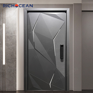 Puerta Principal <span class=keywords><strong>de</strong></span> Seguridad RICHOCEAN con Diseño Geométrico 3D, Blindada con Aluminio, para Exteriores - Product Image 2