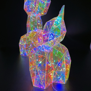 Décoration <span class=keywords><strong>de</strong></span> chien <span class=keywords><strong>ballon</strong></span> en plastique moderne illuminée, éclairage LED, alimentation USB, fait main, pour mariage, anniversaire, Pâques, Noël, fête - Product Image 3