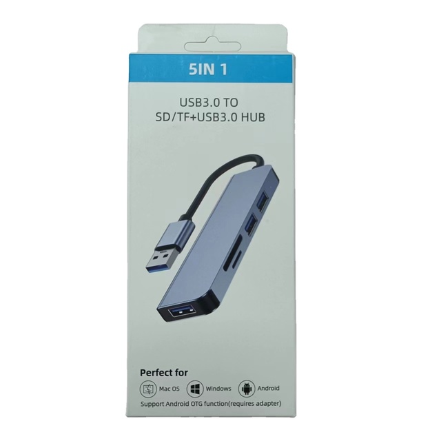 Factory Direct Sale. Aluminum Alloy USB 3.0 to SD/TF+USB3.0 HUB Docking Station
