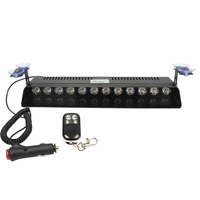 S12 12 LED Lampe stroboscopique à ventouse haute luminosité, projecteur de type pelle avec télécommande pour pare-brise avant