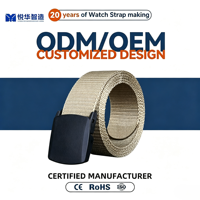Ceinture en nylon sans métal, boucle en plastique lisse, ceinture en toile durable pour le travail, les activités de plein air et les jeans