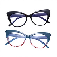 Lunettes de presbytie unisexe élégantes en acétate œil de chat, anti-lumière bleue, verres transparents, pour grands visages – Vente en gros directe usine Chine