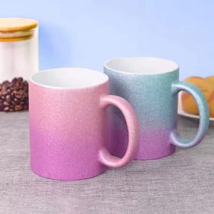Mug <span class=keywords><strong>photo</strong></span> en céramique à paillettes de 11 oz avec logo personnalisé, sublimation, compatible micro-ondes et lave-vaisselle, durable pour le café/le thé - Product Image 3