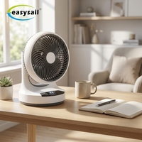 Ventilateur de circulation d'air électrique domestique avec écran numérique de 9 pouces, 8 vitesses et télécommande