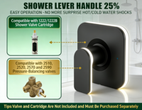 Kit de garniture de douche/baignoire à levier unique T2471BL amélioré, compatible avec les robinets à pression équilibrée Genta, en métal massif