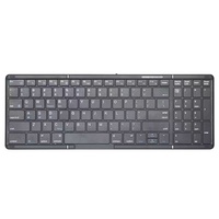 Keyboard Nirkabel Lipat Tiga dengan Touchpad, Keyboard BT Universal Portabel untuk Ponsel Tablet Laptop