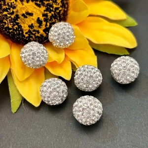 Perles en argile acrylique Bubblegum de 20 mm, perles de sucre, perles de bijoux pleines et denses, perles rondes en cristal avec trou, perles en strass pour stylos et bijoux - Product Image 3