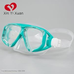 Masque de plongée anti-buée pour enfants Xinyixuan avec tuba et lunettes, en silicone, conception entièrement sèche pour la plongée en apnée et la natation - Product Image 1