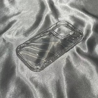 Coque de téléphone transparente à effet d'ondulation d'eau pour iPhone 16 15 14 13 12 11 Pro Max XR XS 8 Plus Protection antichoc