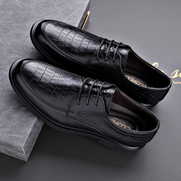 Haute qualité en cuir véritable hommes bureau chaussures habillées affaires chaussures décontractées plat anti-glissant caractéristique pour le printemps automne hiver