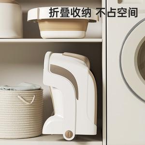 Shampoo Chair Plastic Foldable Portable Home Use Minimalist Design Stationary <b>Footrest</b> - Product Image 3