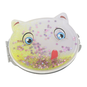 Biểu Tượng Tùy Chỉnh Mini Folding Vòng Nhỏ Tay Gương Hai Mặt Quicksand Lỏng Glitter Nhỏ Gọn Pocket Gương Cho Trang Điểm - Product Image 6