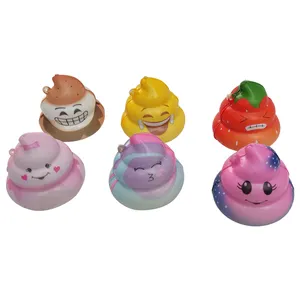 Wholesale Cute Colorful Poop Toy Squeeze Toy Anti-Stress Slow Rising PU Foam Toy For Kids