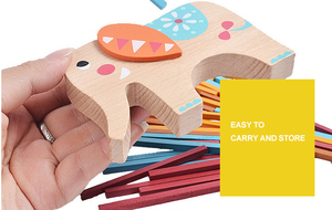 Montessori giocattoli Educativi per bambini Cavallo Cammello Elefante per bambini in <span class=keywords><strong>legno</strong></span> equilibrio Blocchi Giocattoli Gioco - Product Image 3