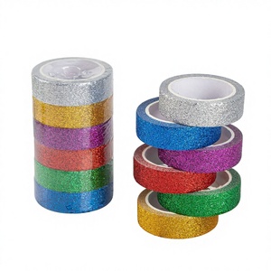 Ruban adhésif décoratif scintillant coloré, facile à déchirer, amovible, pour travaux manuels, fournitures artistiques pour enfants, projets DIY - Product Image 2