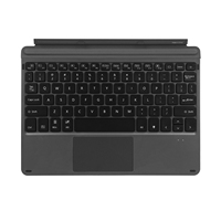 Teclado Retroiluminado RGB de 7 Colores para Microsoft Surface Go con Panel Táctil, Teclado Inalámbrico Ultrafino Recargable para Tabletas Windows