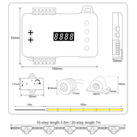 Lampu Strip LED Pintar Otomatis untuk Tangga dengan Sensor Gerak, Dekoratif, 12v, Model Home Kit Cob Chasing Staircase Running