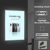 Cadre d'affichage lumineux LED en aluminium pour publicité de restaurant et de cinéma, enseigne lumineuse LED