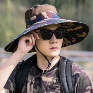 Wide Brimmed Bucket <b>Hat</b> For Men Women Camouflage Breathable <b>Summer</b> Outdoor Sun Protection <b>Hat</b> 56-58Cm - Product Image 4