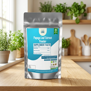 Extrait de feuille de papaye biologique cultivé en sauvage, sans transformation directe par un fabricant indien, en poudre, complément alimentaire à base de plantes, qualité alimentaire - Product Image 3