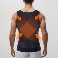 Vêtement de compression pour homme, taille plus, body shaper, vêtement moulant, contrôle du ventre, bande de compression pectorale, modèle de sport et de fitness 5cy102