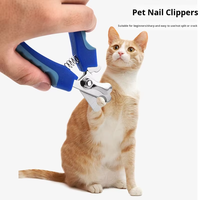 Coupe-ongles en acier inoxydable pour animaux de compagnie, coupe-ongles, coupe-ongles, kit avec protection de sécurité pour chats et chiens