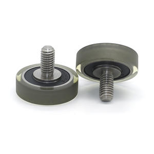 Rouleaux en polyuréthane TPU à roulement silencieux fournis par le fabricant pour portes et fenêtres, vis M6 à filetage extérieur, résistants à l'usure - Product Image 1