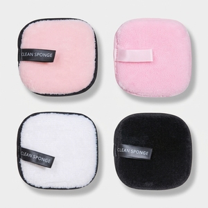 Éponge démaquillante <span class=keywords><strong>réutilisable</strong></span> en microfibre, carrée, douce, pour le nettoyage du visage, à faire mousser avec de l'eau, lavable, lingette effaçante pour le visage - Product Image 4