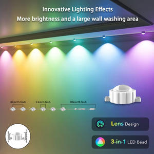 15M RVB Smart LED Pixel Guirlande Lumineuse Pierres Précieuses IP65 Étanche Extérieur Noël Eave Éclairage <span class=keywords><strong>D</strong></span>écoratif Extérieur Éclairage - Product Image 5