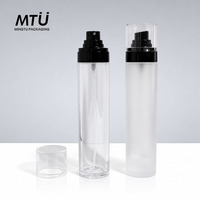 Vente en gros de flacons pulvérisateurs ronds transparents en PET de 120 ml, vaporisateur fin, atomiseur cosmétique, flacons en plastique portables de luxe pour les voyages