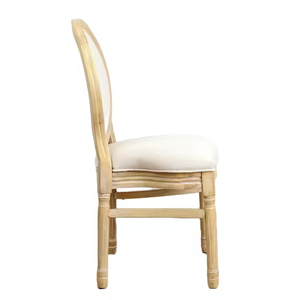 Silla apilable King <span class=keywords><strong>Luis</strong></span> de comedor apilable de madera maciza con respaldo redondo y pop - Product Image 3