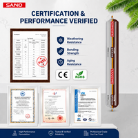 SANVO Mastic silicone haute résistance certifié CE, neutre, résistant aux intempéries, pour vitrage de façades courantes et bâtiments commerciaux