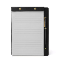Bloc-notes d'apprentissage pour menu d'hôtel haut de gamme A5 A4 en cuir PU, documents professionnels, réunions, bloc-notes rechargeable avec stylo