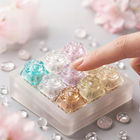 Keycap Crystal Paw translucide, effet gelée, couleurs pastel, pour clavier mécanique, base givrée, pad 3D, cadeau