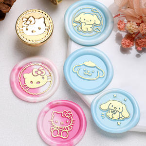 Tête de sceau de cire Sanrio 2,2 cm en laiton massif gravé, motif animal anime en cuivre pour décoration - Product Image 4