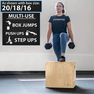 Scatola pliometrica in legno da 20/<span class=keywords><strong>24</strong></span>/30 pollici 3 in 1 per l'allenamento di salto e il condizionamento, tutte le dimensioni di un <span class=keywords><strong>Jump</strong></span> Trainer - Product Image 6
