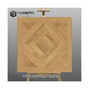 800X800mm Carreaux de Bois Mat Grain de Bois Carreau de Porcelaine Finement Sculpté Salon Balcon Chambre Crème Vent Carreaux de Sol Intérieur - Product Image 3