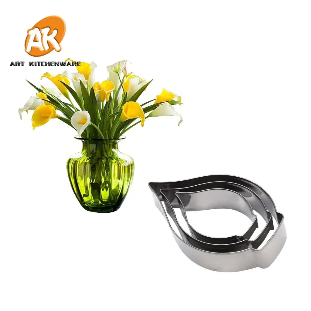 AK Chứng Nhận Công Cụ Cắt Kẹo Mềm Công Cụ Trang Trí Bánh Calla Lily Cắt Đặt Dụng Cụ Cắt Bánh Quy S365