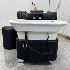 Lit de lavage pour salon de coiffure, lit de lavage semi-inclinable exclusif pour salon de coiffure, lit de lavage rétro et tendance pour salon de coiffure, lit intégré - Product Image 3