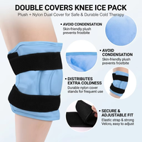 Attelle de Genou et de Cheville Réutilisable en Nylon Flexible Multi-Usages avec Compresse Froide pour Soulagement des Douleurs au Genou, à la Cheville et à l'Épaule, et Arthrite