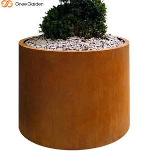 Nouvelle Collection 2026 : Jardinière Ronde Moderne en Acier Corten – Pot de Fleurs Minimaliste en Acier Patinable pour l'Extérieur, Idéal Maison & Jardin - Product Image 2