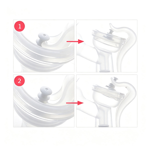 Tiralatte Manuale <span class=keywords><strong>in</strong></span> Silicone Portatile di Alta Qualità OEM con 3 Livelli Regolabili per l'<span class=keywords><strong>Allattamento</strong></span> al Seno - Product Image 5
