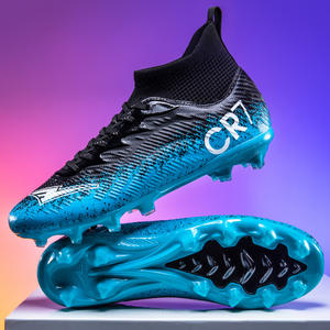 Nuevas Botas de Fútbol <span class=keywords><strong>CR7</strong></span> de Caña Alta AG FG con Tacos Largos Antideslizantes para Césped Artificial, para Hombres, Mujeres, Adolescentes y Estudiantes, para Entrenamiento - Product Image 2