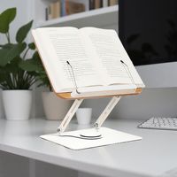 Support de Lecture de Bureau Multifonctionnel Pliable et Rotatif pour Livres et Tablettes, Organisateur de Bureau en Carbone, Meilleure Vente Transfrontalière