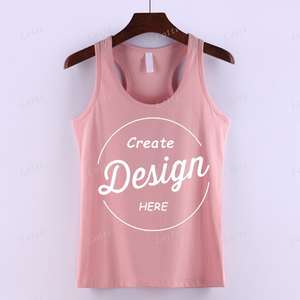 2023 nuevas camisetas sin mangas de verano de alta calidad para mujer 100% algodón puro Logotipo de sublimación personalizado camisetas sin mangas para mujer - Product Image 4