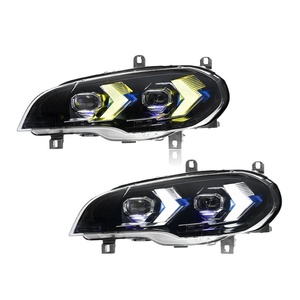 สำหรับชุดไฟหน้า E70 ปี 07-13 แบบดัดแปลงใหม่ ไฟ LED Daytime Running Lights พร้อมเลนส์คู่ 12V ไฟหน้า LED 12V สำหรับปี 07-13 - Product Image 2